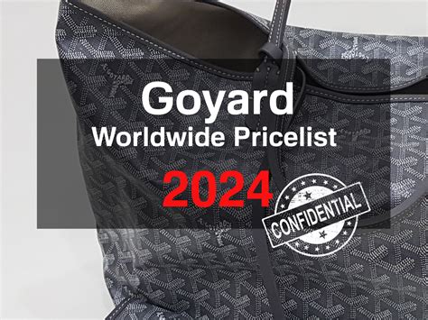 goyard artois price japan|goyard price list 2024.